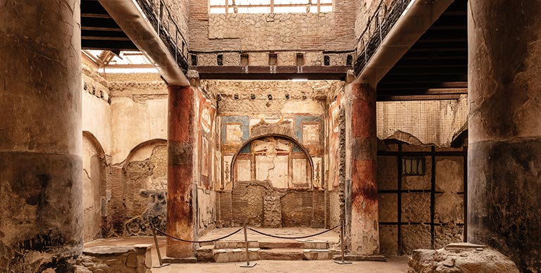 Ruins of the small town of Herculaneum